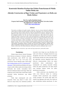 Konstruksi Identitas Korban dan Pelaku Pemerkosaan di Media