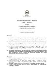 instruksi presiden republik indonesia nomor 3 tahun 2003 tentang