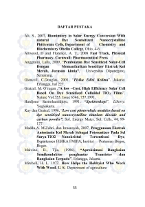 55 DAFTAR PUSTAKA Ali, S., 2007, Biomimicry in Solar