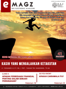 Keterangan Sabtu, 29 Juli 2017 - REC | Reformed Exodus Community