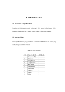 III. METODE PENELITIAN 3.1. Waktu dan Tempat Penelitian