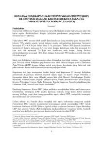 rencana penerapan electronic road pricing (erp)