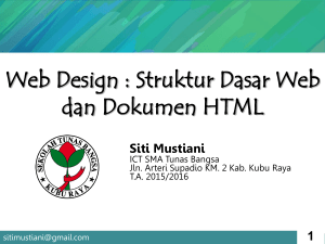 Web Design : Struktur Dasar Web dan Dokumen HTML