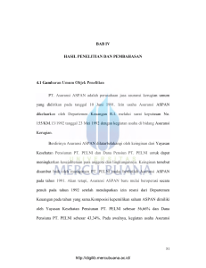 BAB IV HASIL PENELITIAN DAN PEMBAHASAN 4.1 Gambaran