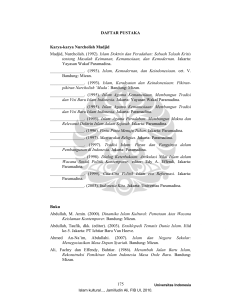 DAFTAR PUSTAKA Karya-karya Nurcholish Madjid Madjid