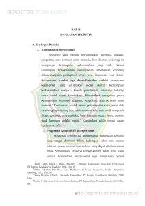 8 BAB II LANDASAN TEORITIS A. Deskripsi Pustaka 1. Komunikasi