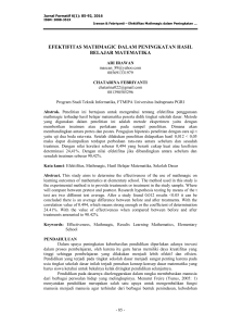efektifitas mathmagic dalam peningkatan hasil belajar matematika