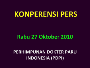 konperensi pers pdpi 2010 - Perhimpunan Dokter Paru Indonesia