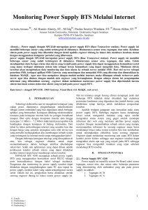 Monitoring Power Supply BTS Melalui Internet