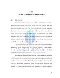 BAB II KAJIAN PUSTAKA DAN KERANGKA PEMIKIRAN 2.1 Kajian