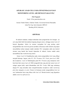 aplikasi load cell pada pengendalian dan monitoring level air