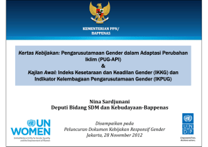 Kertas Kebijakan: Pengarusutamaan Gender dalam