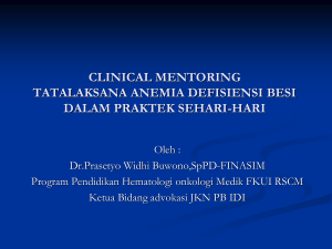 clinical mentoring tatalaksana anemia defisiensi besi