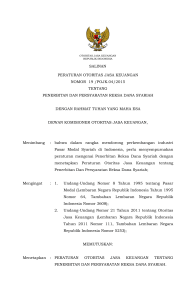 - 1 - PERATURAN OTORITAS JASA KEUANGAN NOMOR 19 /POJK