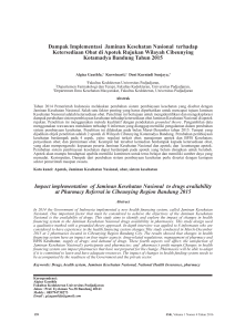 Dampak Implementasi Jaminan Kesehatan Nasional terhadap