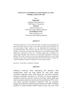 PENGGUNAAN PENDEKATAN KONTEKSTUAL PADA