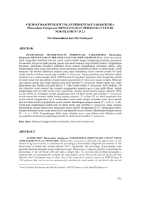 OTOMATISASI PENGHITUNGAN PERSENTASE PARASITEMIA