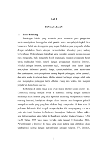 1 BAB I PENDAHULUAN 1.1 Latar Belakang Persaingan bisnis