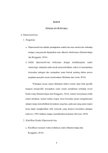 8 BAB II TINJAUAN PUSTAKA A. Hipersensitivitas