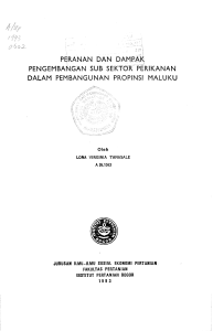 Peranan dan Dampak Pengembangan Sub Sektor