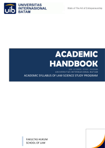 academic handbook - Universitas Internasional Batam