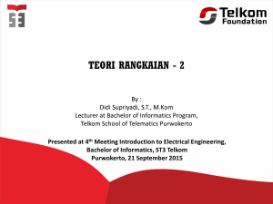 teori rangkaian - 2 - ST3 Telkom Purwokerto