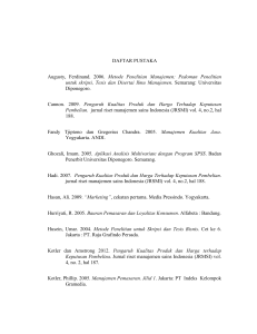 DAFTAR PUSTAKA Augusty, Ferdinand. 2006. Metode Penelitian