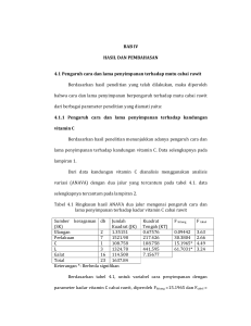 BAB IV HASIL DAN PEMBAHASAN 4.1 Pengaruh cara dan lama