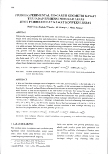 studi experimental pengaruh geometri kawat