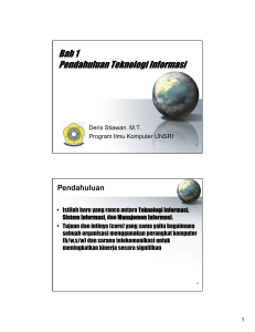 Bab 1 Pendahuluan Teknologi Informasi - elista:.