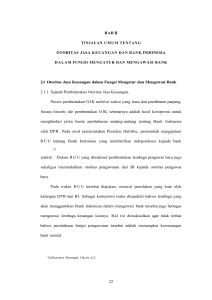 BAB II TINJAUAN UMUM TENTANG OTORITAS JASA KEUANGAN