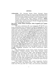 1 ABSTRAK Arifaturufaida. 2015. Penerapan Metode Diskusi