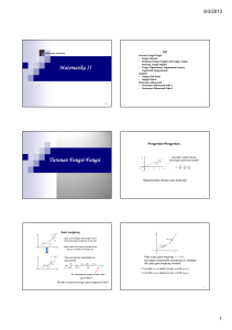 Matematika II - Diferensial, Integral, Persamaan Diferensial