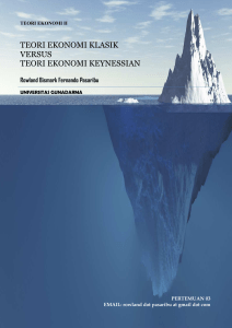 PERTEMUAN 03 DAN 04 Teori Ekonomi Klasik vs Keynesian