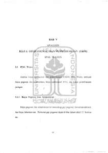 BAB V ANALISIS BIAYA OPERASIONAL DAN PENIELIHARAAN