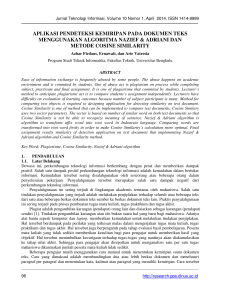 aplikasi pendeteksi kemiripan pada dokumen teks menggunakan