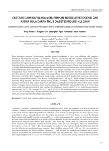 ekstrak daun kapulaga menurunkan indeks atherogenik dan