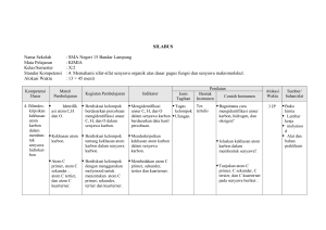 SILABUS Nama Sekolah : SMA Negeri 15 Bandar Lampung Mata