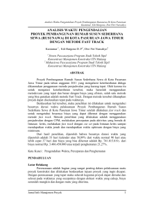 analisis waktu pengendalian proyek pembangunan rumah susun