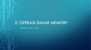 2. Operasi dasar memory