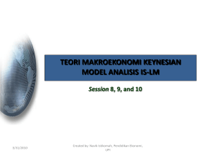 teori makroekonomi keynesian model analisis is-lm