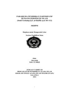 PARADIGMA PENDIDIKAN PARTISIPATIF HUMANIS PERSPEKTIF