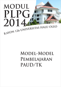 Model-Model Pembelajaran PAUD/TK