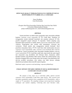 OPINI MASYARAKAT TERHADAP KEGIATAN CORPORATE