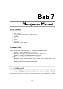 Bab 7 Manajemen Memory