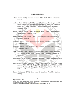 DAFTAR PUSTAKA Abdul Halim. (2005). Analisis Investasi. Edisi ke