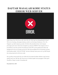 daftar masalah kode status error web server
