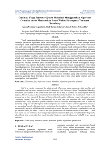 Optimasi Fuzzy Inference System Mamdani Menggunakan - j