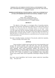 moderating of foreign institutional ownership in the relationship