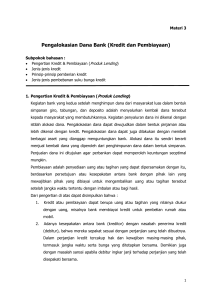 Pengalokasian Dana Bank (Kredit dan Pembiayaan)